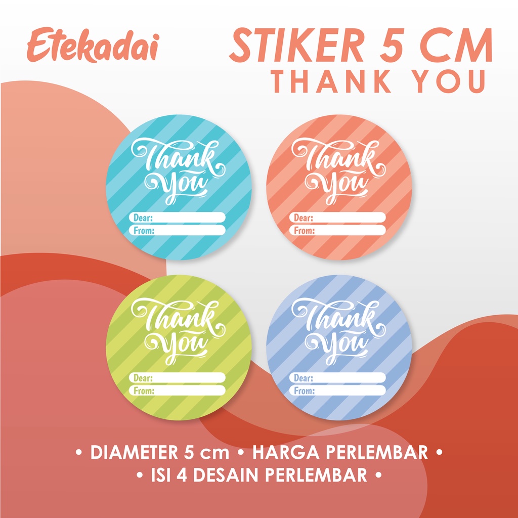 

STIKER BULAT THANK YOU - DIAMETER 5 CM