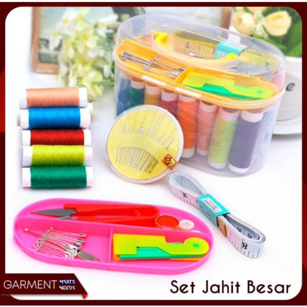 Sewing kit box Jumbo paket set lengkap jahit