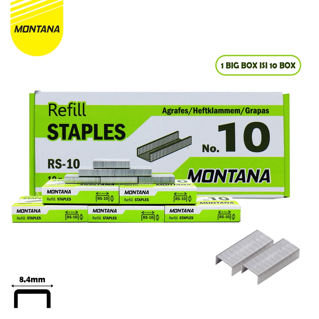 

MONTANA Staples / Isi Stapler / Refill Stapler Montana No. 10