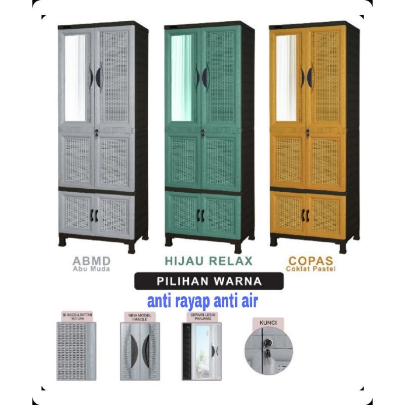 Lemari Pakaian Plastik Napolly CABRO R81 5r ck