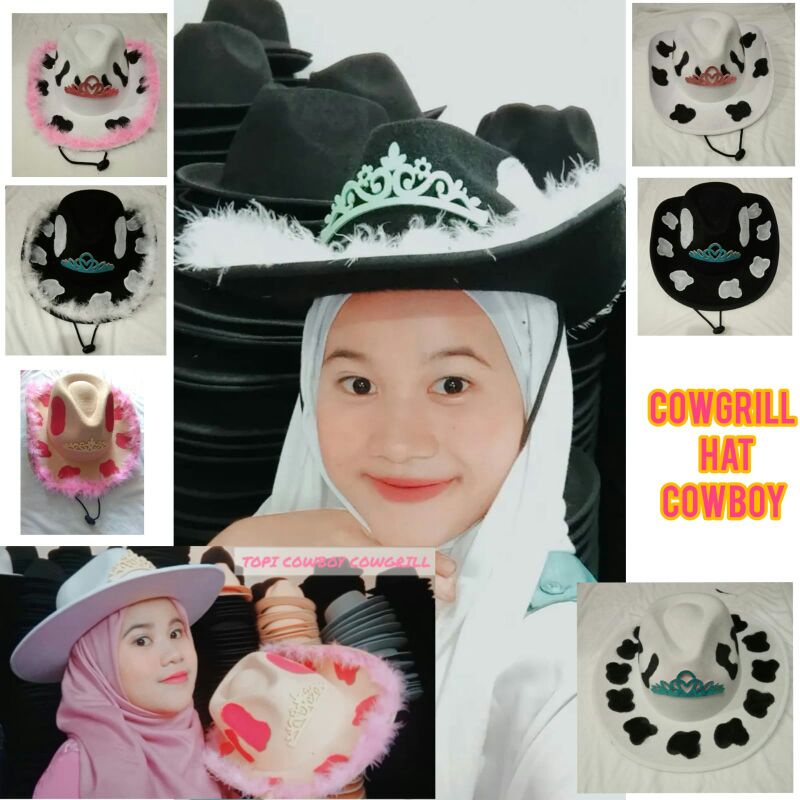 Topi cowgirl cowboyhat fedora hat
