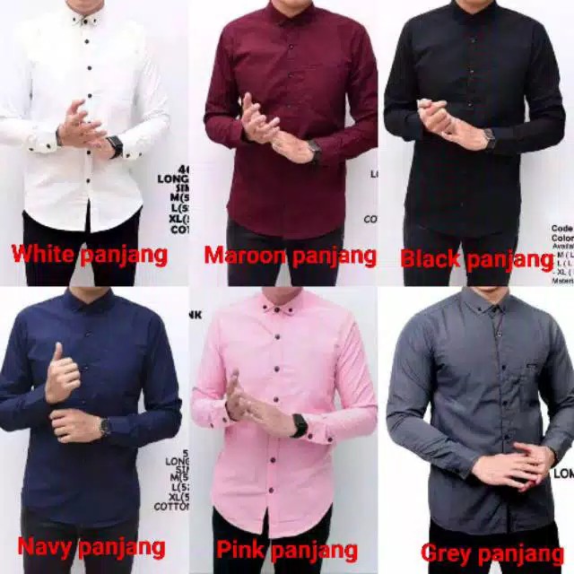 KEMEJA PRIA MENS POLOSAN LENGAN PANJANG COOLMAN PAKIAN PRIA CASUAL PAKAIAN KERJA SIZE MLXL TERLARIS