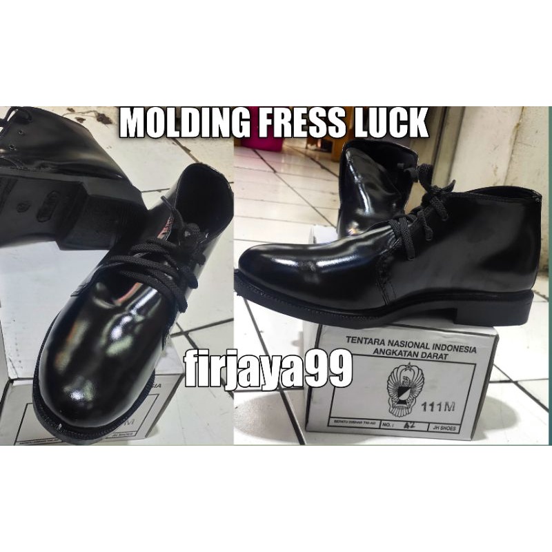 sepatu pdh tni ad luck molding/tni/polri/satpam dll