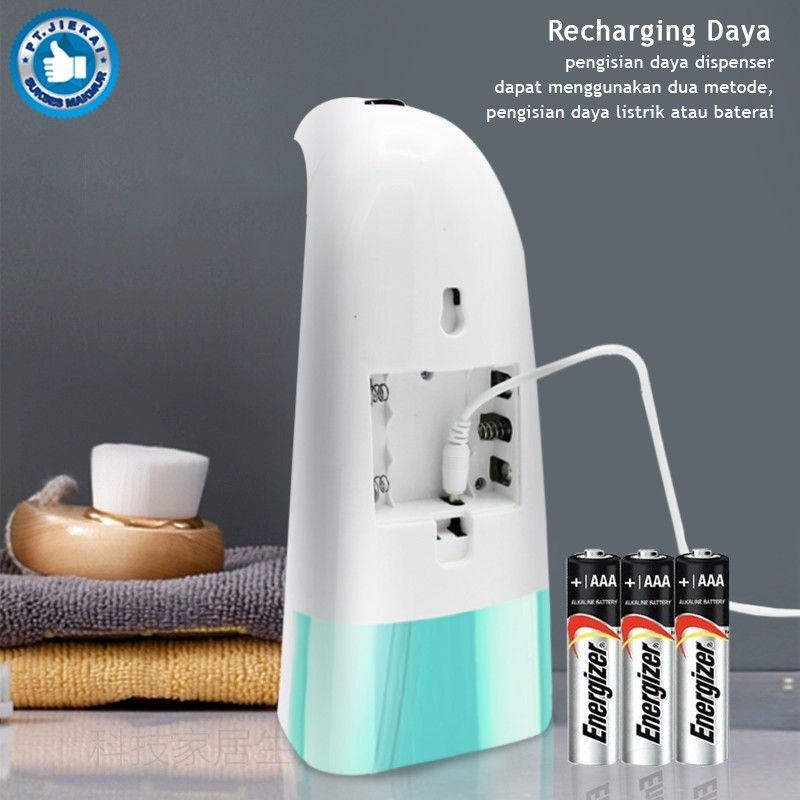 Dispenser Sabun Cair Otomatis USB Charge - Dispenser Sabun Foam Cair USB Otomatis Recharge TERBARU