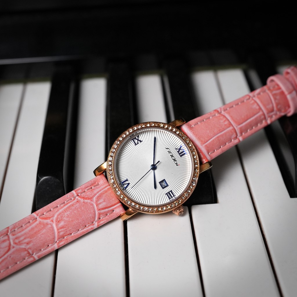 Sinobi Jam Tangan Kulit Wanita SS21 9528 Pink