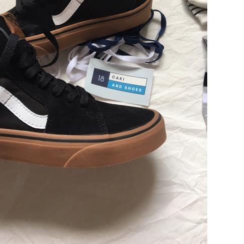 ✵ Sepatu Vans Sk8 Black Sole Gum ❈