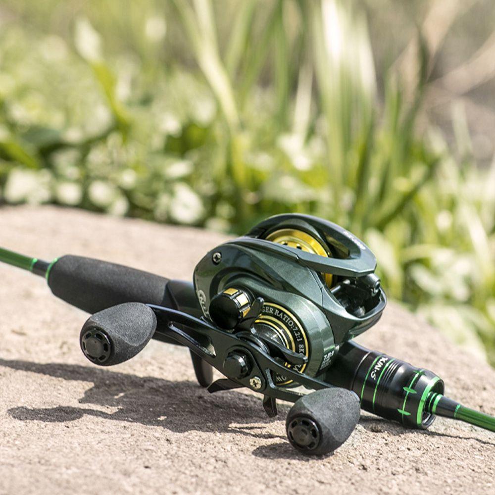 TOP Water Drop Wheel Tembakan Panjang Lei Qiang Hits Tangan Kiri WK Hitam 6.3:1 13 +1 Gulungan Pancing