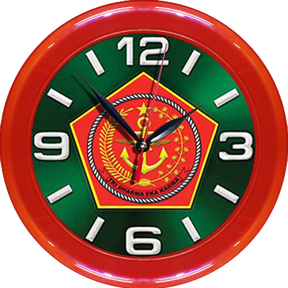 JAM DINDING LOGO TNI   (DIAMETER 30CM)