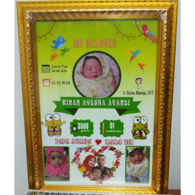 Desain Foto Bayi + Frame