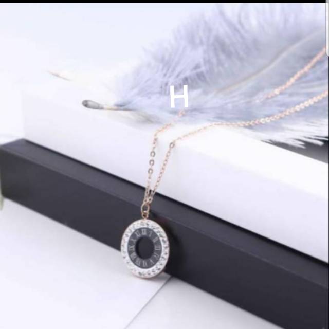 100% kalung titanium asli anti karat Rose korea gold KT-06