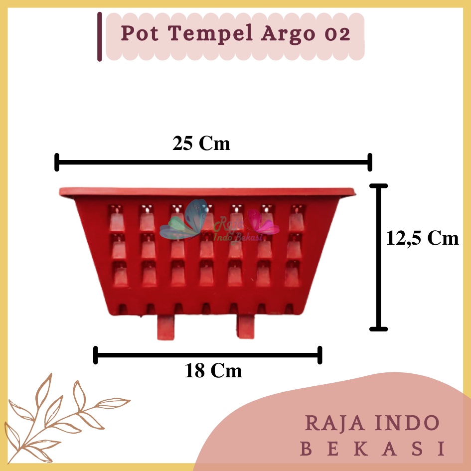 Pot Dinding Tempel Argo 02 Hitam Coklat Putih - Dinding Pagar Argo-02 21 22 Cm Vertical Garden