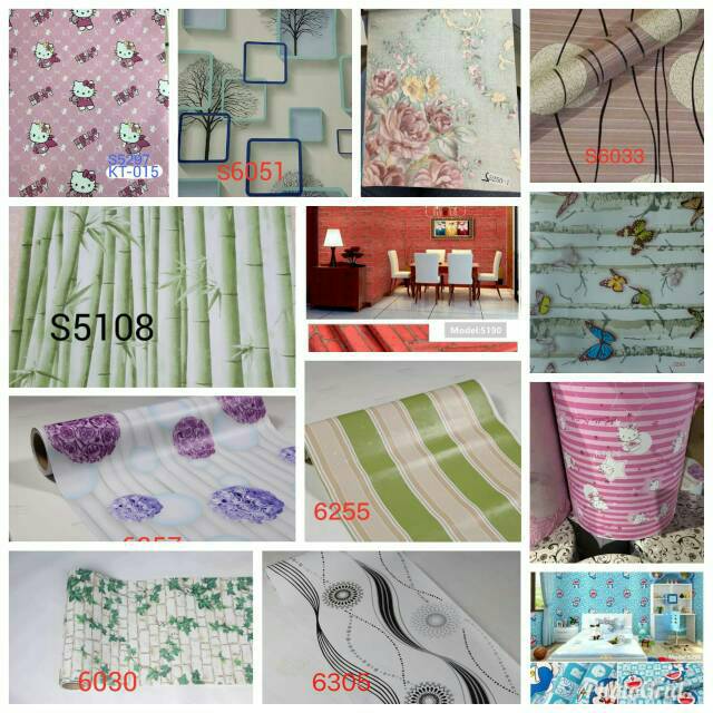 Wallpaper dinding ukuran 45cm x 10 meter
