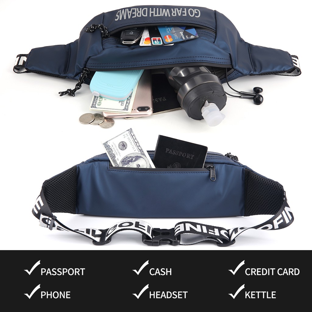 YIPINU YQM-D Tas Selempang Pria Wanita Waistbag Waterproof WATCHKITE WKOS
