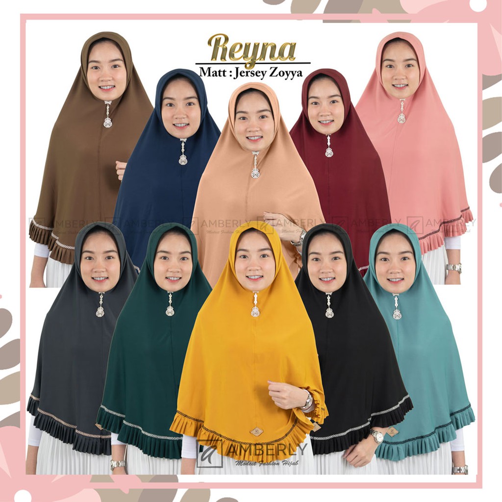 Amberly Reyna Jilbab instan jersey Bahan Jersey Premium