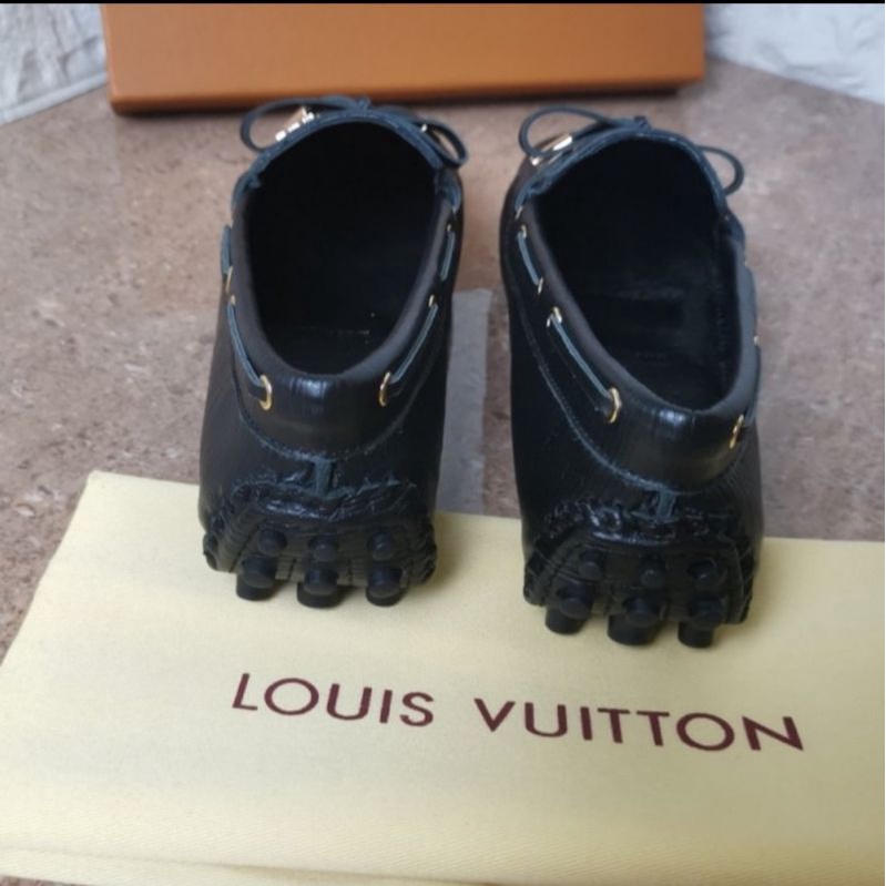 sepatu wanita loafer lv mirror quality slip on shoes cewek