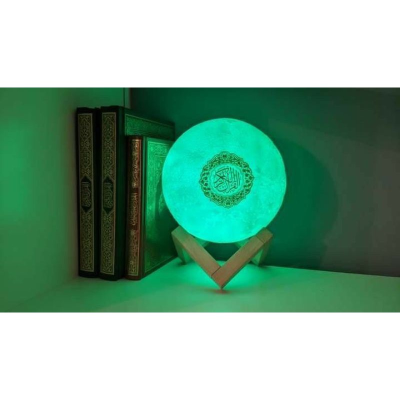 speaker murottal Al Qur'an Madinah moon, lampu tidur anak bulan, moon lamp, hafal Al Qur'an