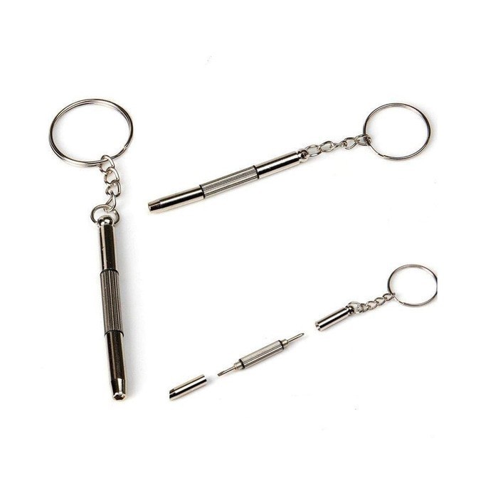 Gantungan Kunci Multifungsi Keychain Mini 4in1 Obeng Survival Kit