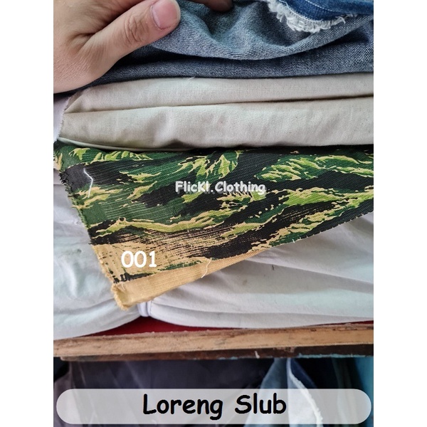 Bahan Kain Loreng Slub Kanvas Loreng Camo Ormas Aparat