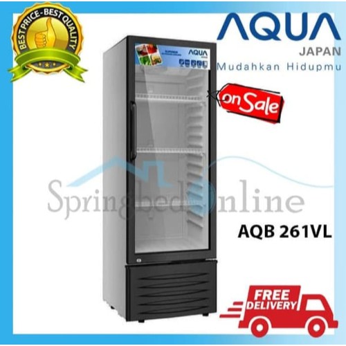 AQUA Showcase Display Cooler - AQB-261 258 Ltr Garansi Resmi