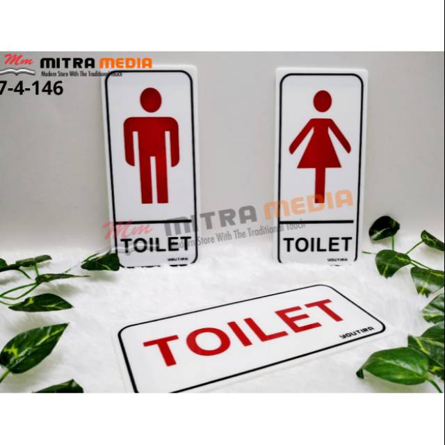 TULISAN ACRYLIC TOILET WANITA DAN PRIA