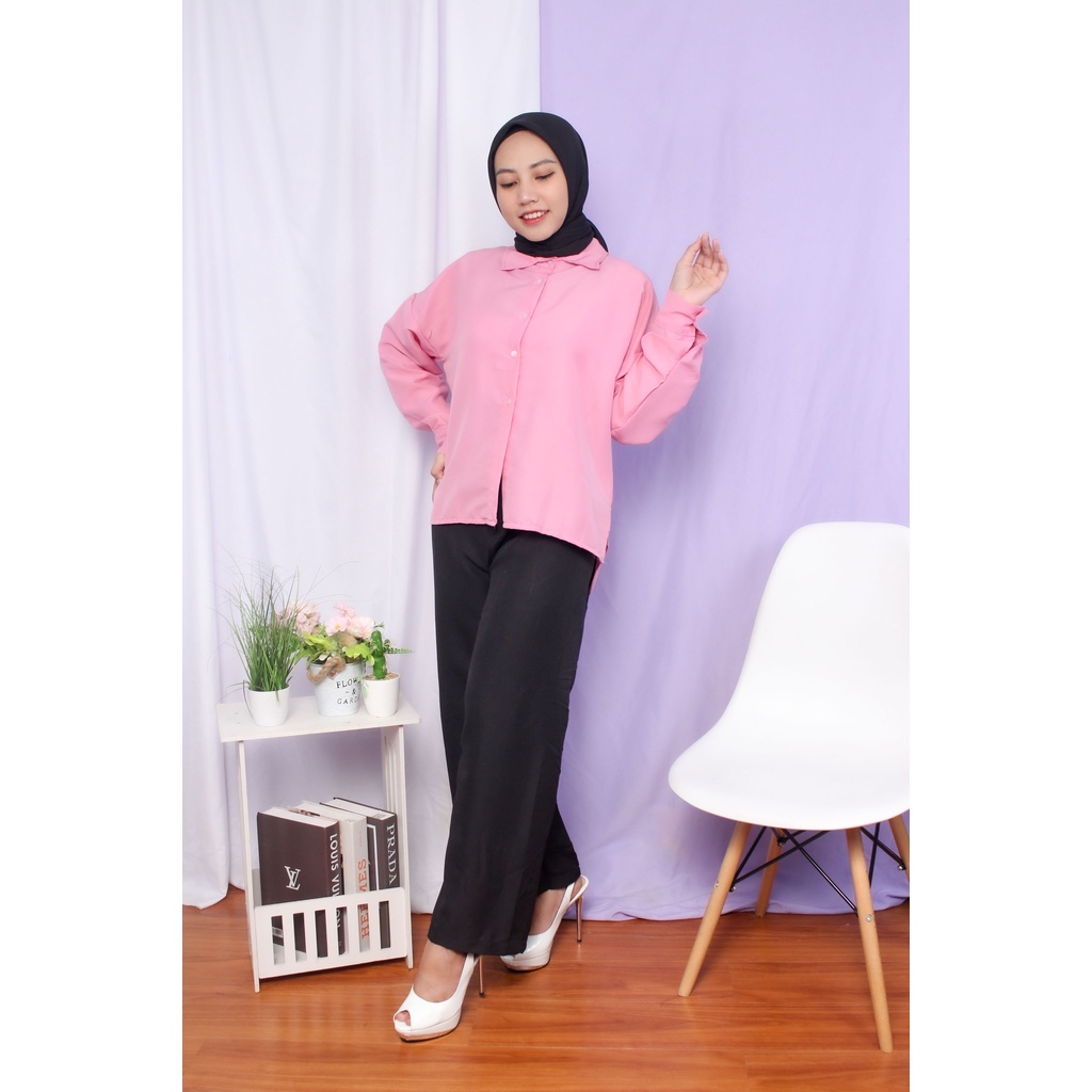 BEFAST - ZRX OOTD Wanita Kemeja KAILA / Oversize Aeri / Kemeja Wanita Formal / Kemeja Polos Casual / Atasan Lengan Panjang / Kemeja Formal / OOTD Style Korean / Fashion Wanita Modis