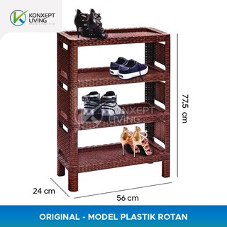 Rak Sepatu Plastik Motif Rotan Tabitha Shopee Indonesia Rak Sepatu Plastik Motif Rotan Tabitha Shopee Indonesia