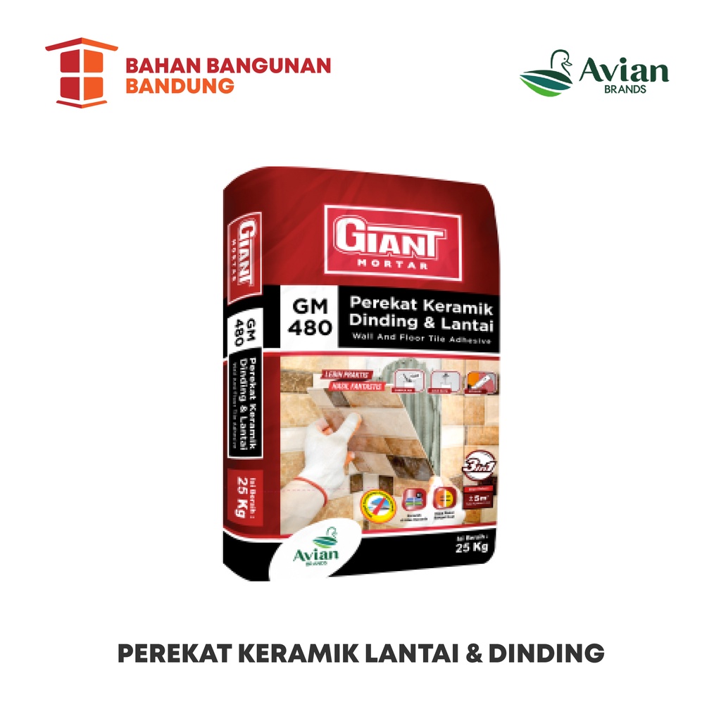 Jual Perekat Keramik Lantai & Dinding Giant Mortar 480 - 25 Kg - Murah ...