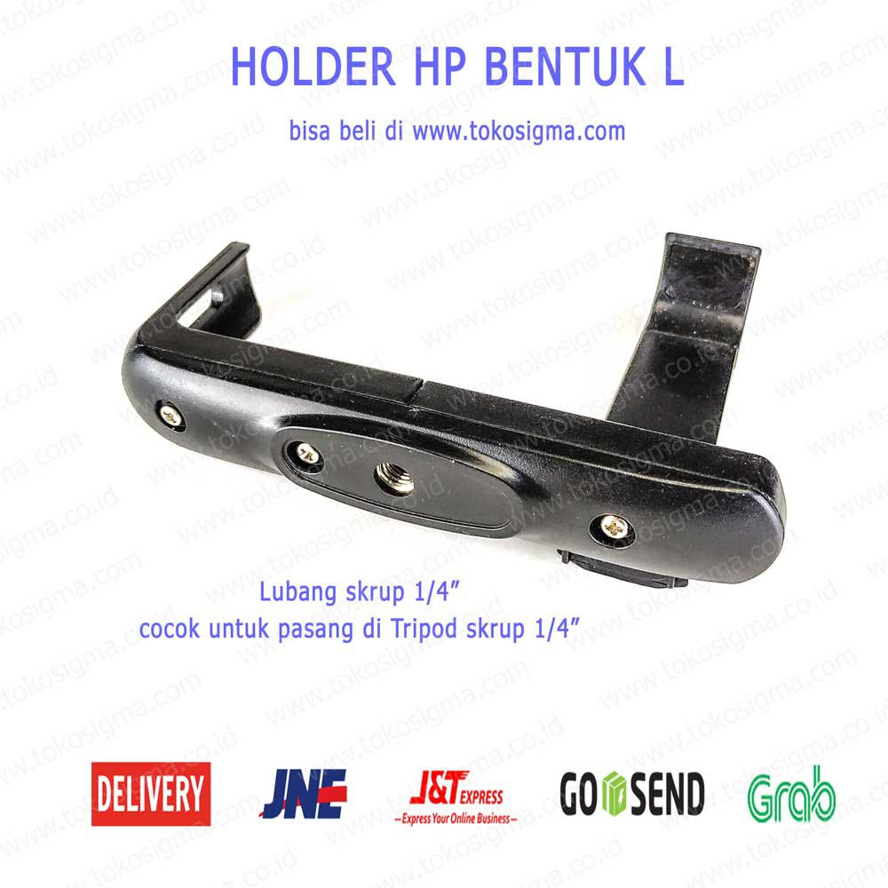 KLIP JEPITAN Clamp HP SMARTPHONE UNTUK PASANG DI TRIPOD TONGSIS - HOLDER L