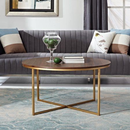 COFFE TABLE INDUSTRIAL KAYU JATI RANGKA BESI / MEJA TAMU BUNDAR MODERN