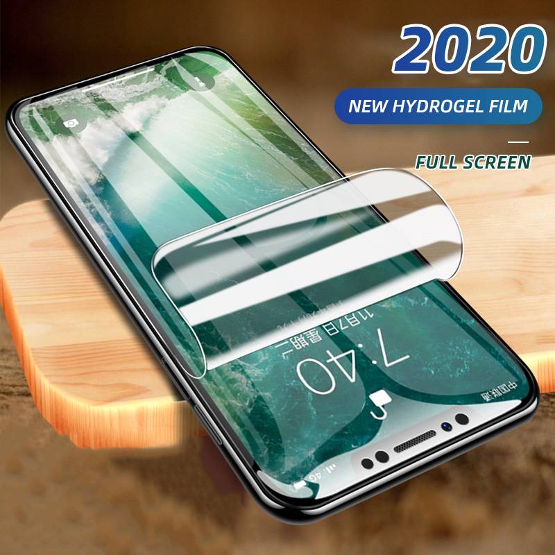 2pcs Full Cover Hydrogel Film Screen Protector For iPhone 11 7 8 6s Plus se 2020 Soft Film For iPhone X XR XS 11 12 Pro Max Not Glass matte blue ray privacy