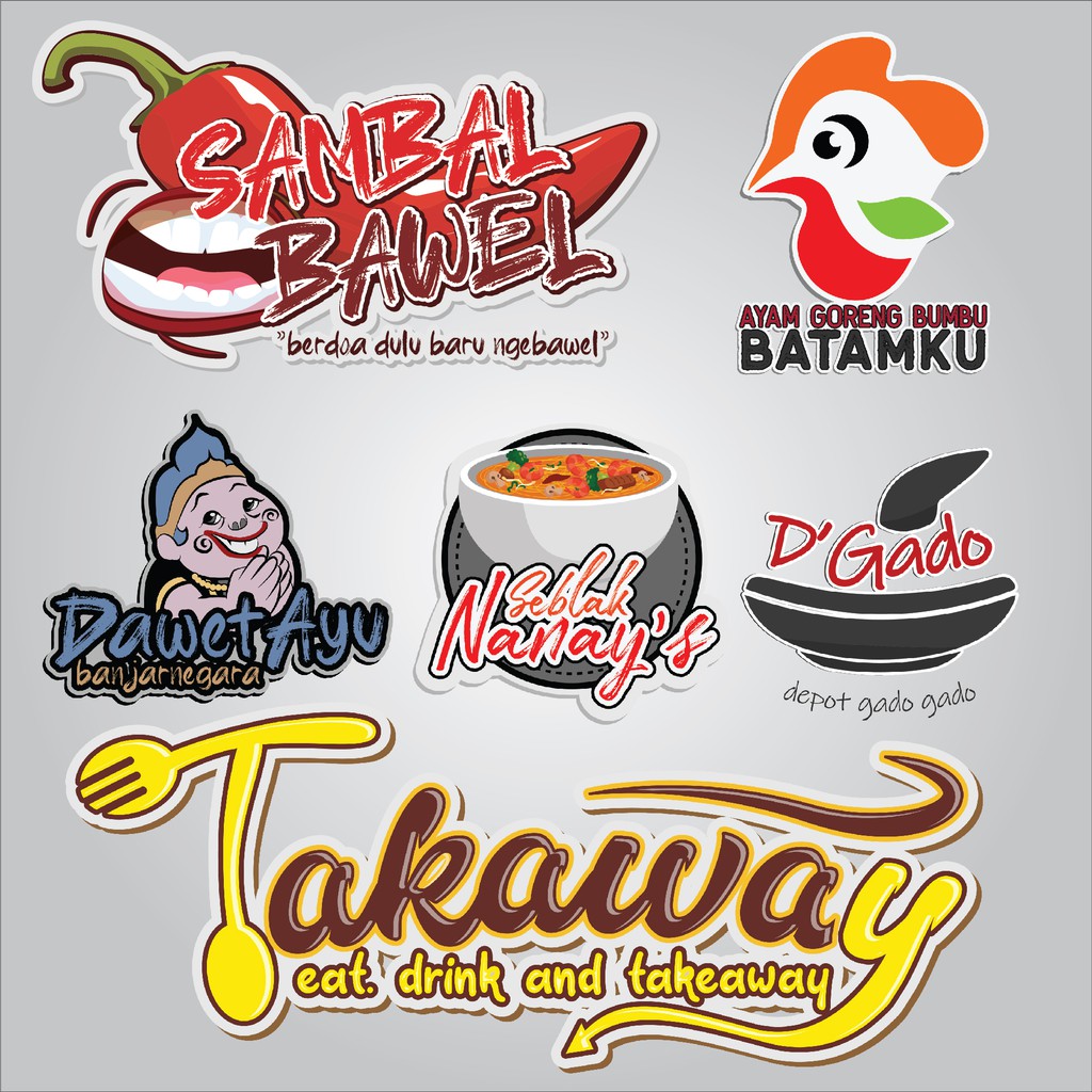 15+ Trend Terbaru Desain Logo Stiker Makanan Lucu Aneka Stiker Keren