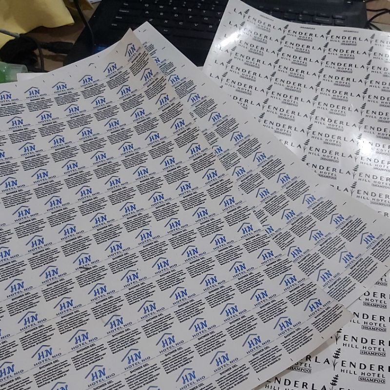 

Sticker Untuk Shampoo / Shower gel Hotel