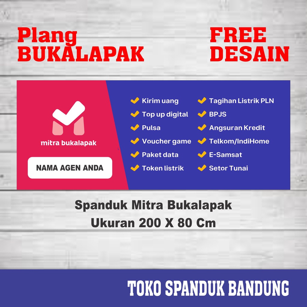 spanduk mitra bl/ spanduk bl  buka la pak / banner bl / spanduk olshop