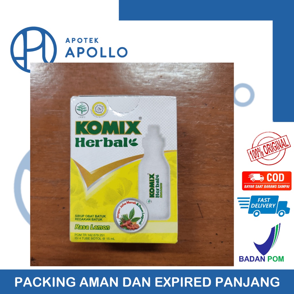 KOMIX HERBAL ISI 4 BOTOL RASA LEMON ORIGINAL