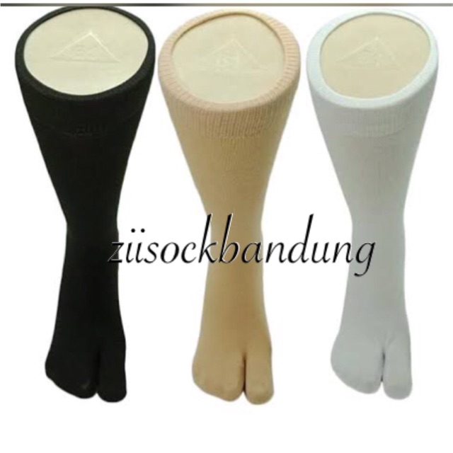Kaos kaki jempol polos bahan Nylon Spandek.