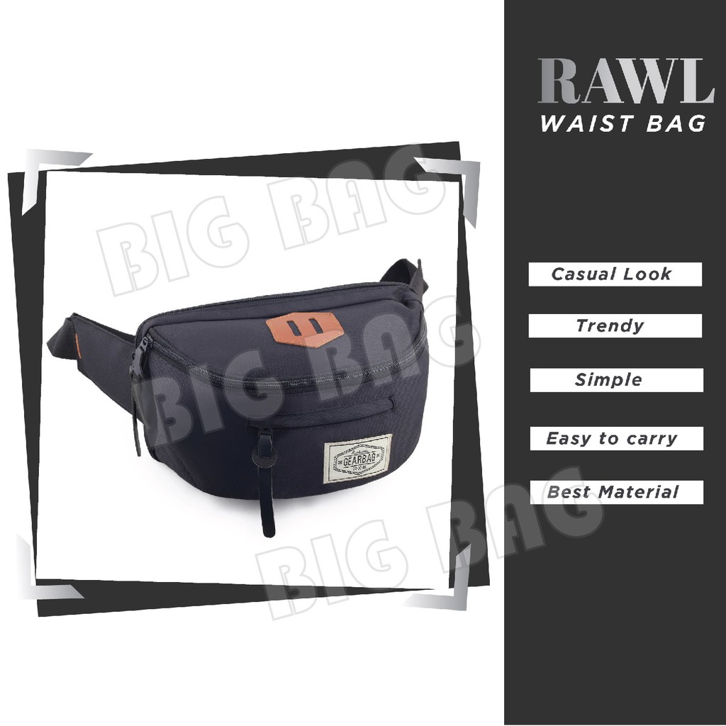 Gear Bag RAWL Port -13072 - Waistbag Kanvas Casual - Tas Selempang Pria Tas Pinggang Groovy