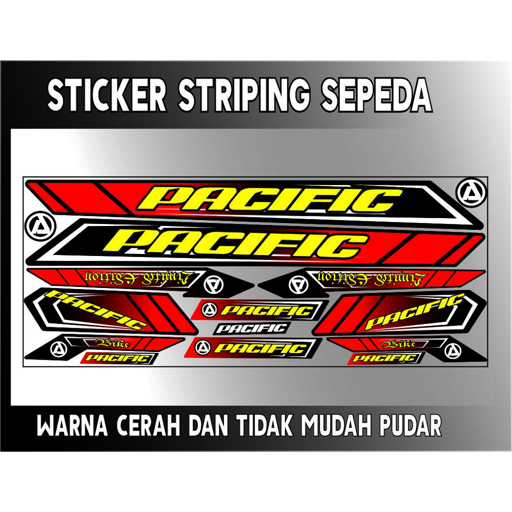 VARIASI STICKER SEPEDA BIKE TO PACIFIC SEPEDA VARIASI