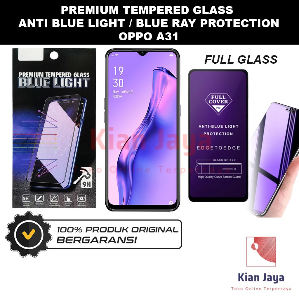 Tempered Glass Oppoo A31 Anti Blue Light Hp Temper Anti Gores