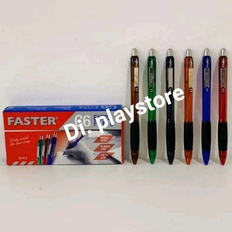 

Ballpoint /Pulpen FASTER Cetrek C6 0.7 mm (1Pack isi 12 Pcs)