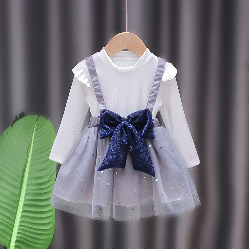 HappyOliver DRESS IMPORT VANESSA RIBBON PJG EBV Baju Dress Anak Perempuan Import/Dress Bayi Perempuan/Gaun Bayi Perempuan/Dress Pesta/Dress Bayi