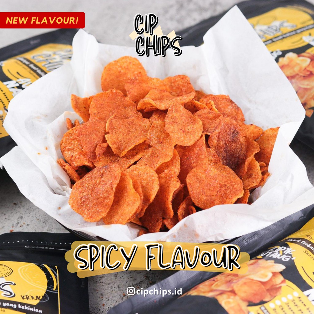 

CIPCHIPS SPICY Snack Cemilan Chips Keripik Kentang