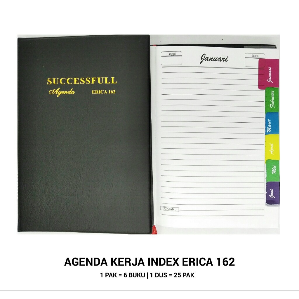 

Buku Notes Catatan Agenda Index ERICA 162 TEBAL Successfull Agenda (21,5 x 15 cm) Isi 284 Halaman