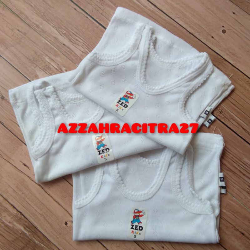 HARGA UNTUK 3PCS SINGLET BAYI &amp; ANAK ZED KIDS SNI  UKURAN S M L XL  XXL-SINGLET BAYI &amp; ANAK BOLONG MURAH SNI