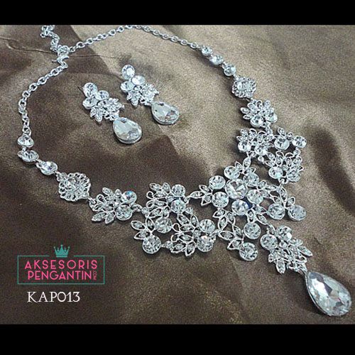 [READY STOCK] ANTING SET KALUNG PENGANTIN AKSESORIS WEDDING MODERN KAP013