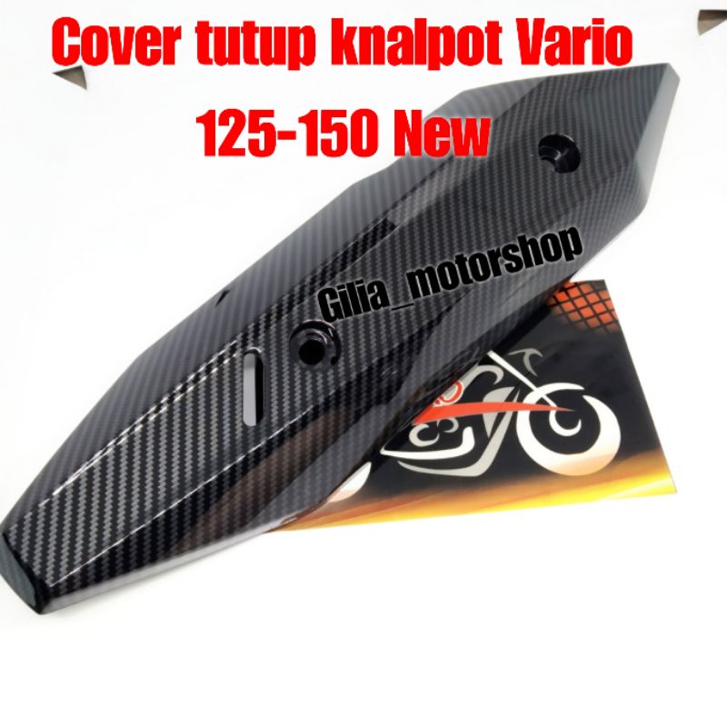 Tutup Cover Knalpot Carbon Kilap Import Vario 125 -150 New Zoro Fine Original