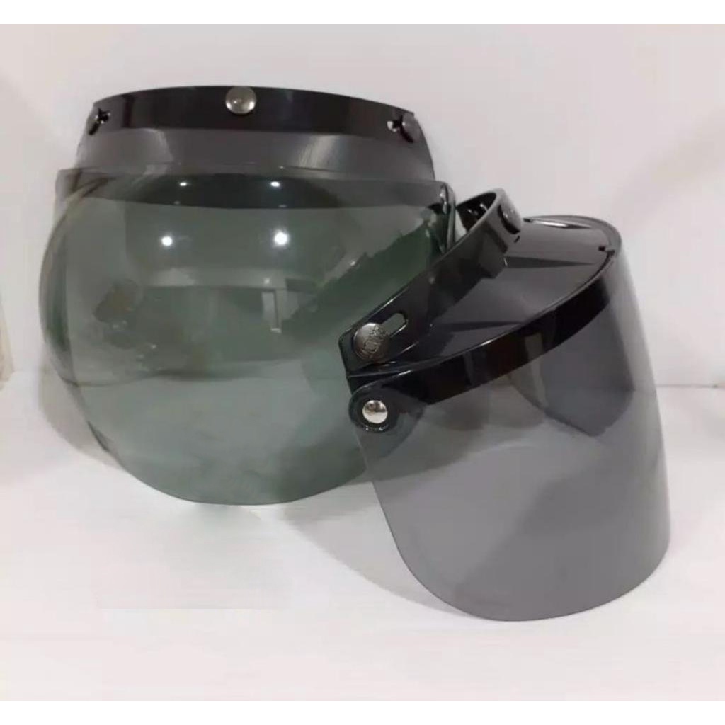 HELM BOGO DEWASA CLASIC GARIS DEWASA POLOS GARIS KACA FLAT DATAR DAN KACA CEMBUNG-hanya kaca