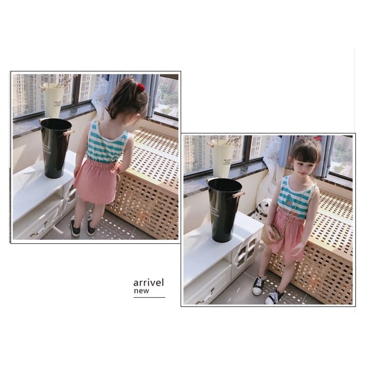 Promo !! dress anak perempuan import - dress simple pakaian anak import -  dress avocado blaster and three buttons uk 1-3th