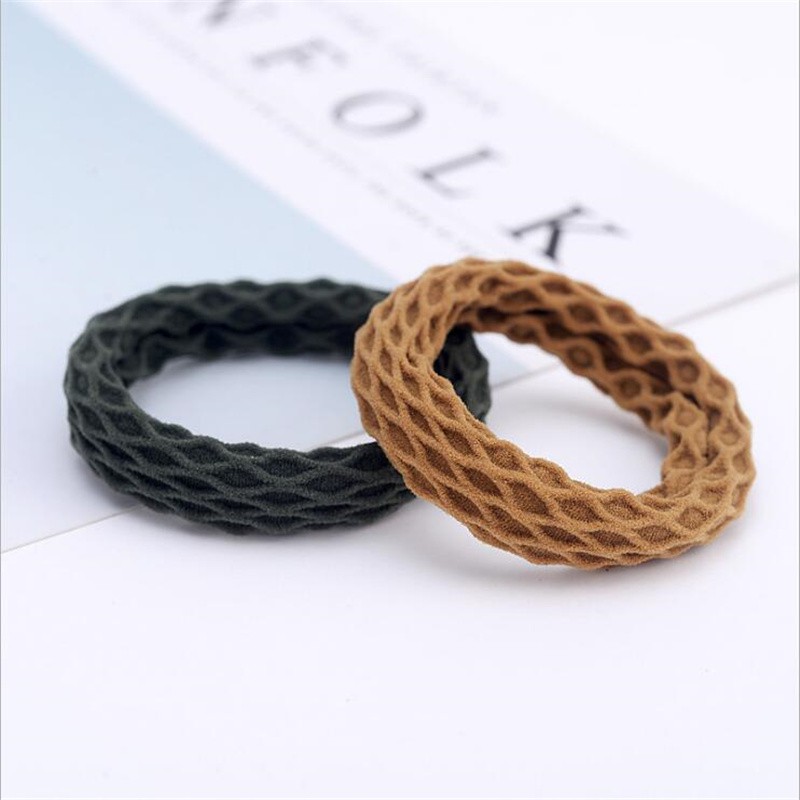 Korea Fashion 4 Pcs Gelang Karet Ikat Rambut Elastis Tebal Hair Band High Quality