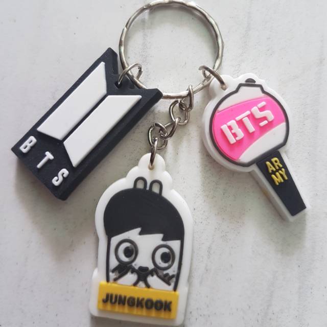 Gantungan kunci bts lighstick keychain bangtan boys jimin jin jhope suga jungkook kpop