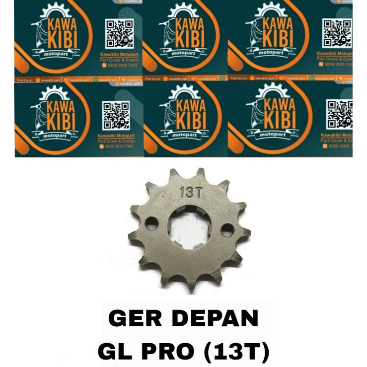 GER DEPAN GL PRO NEOTECH (13T) - Gear Tarik Kecil Type 428 Jumlah Gigi 13 Untuk GL Pro Max Neotech /